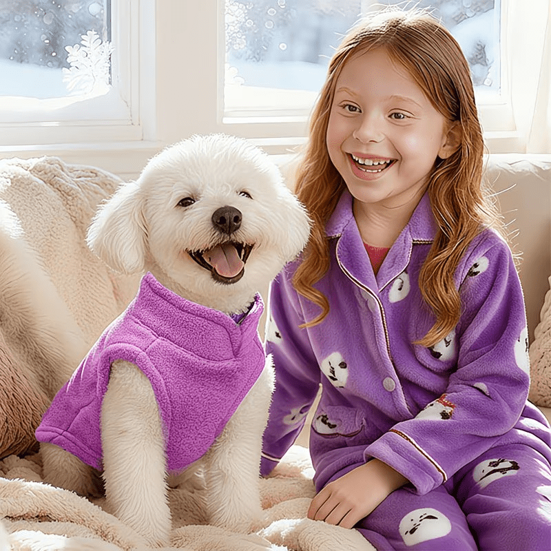 Golden Glitter Paw Print D-Ring Dog Clothes, All-Season Warm and Comfortable Vest, Personalized Pet Apparel for Small Dogs, Cat and Dog Gift