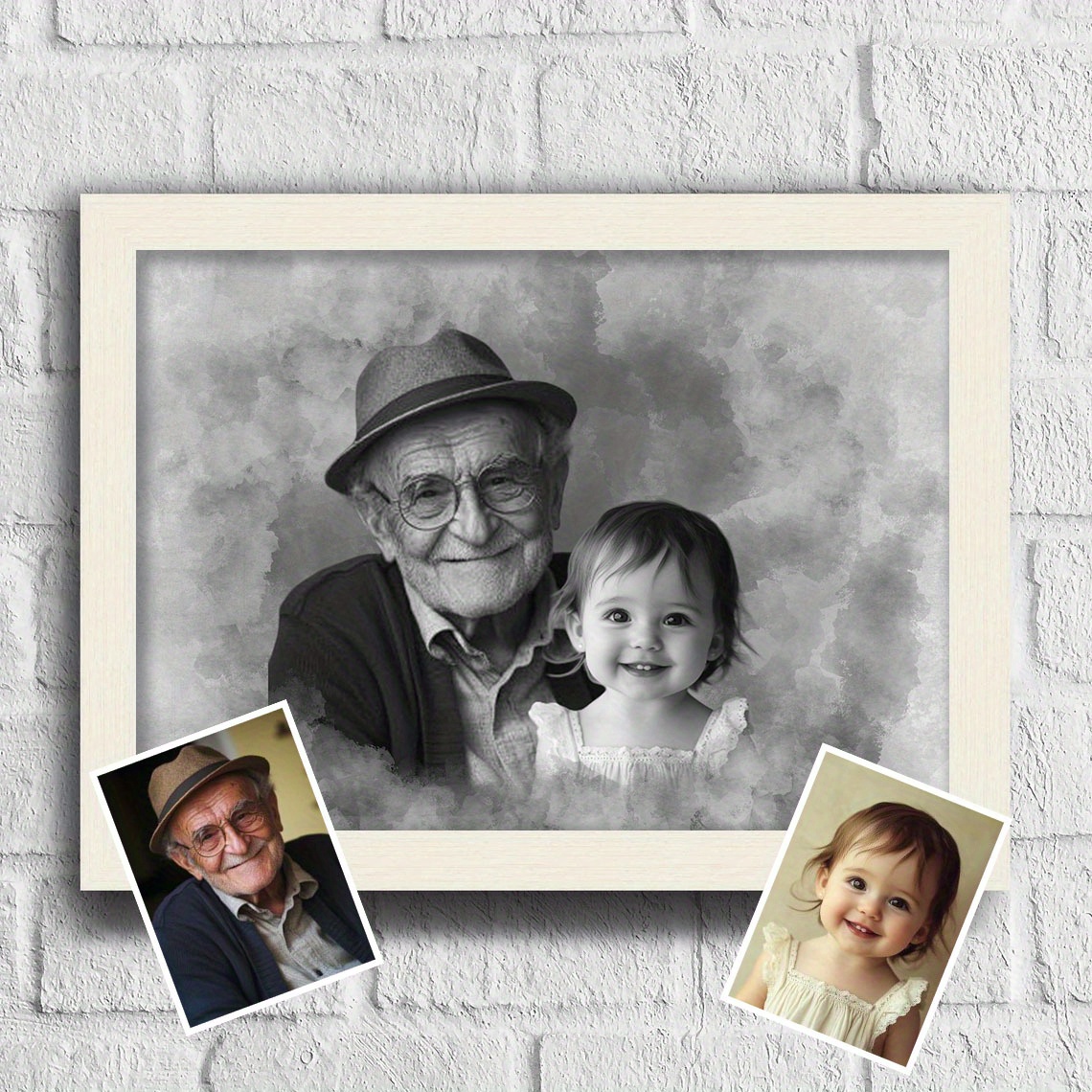 E-shop Individuelle Foto-Collage auf Leinwand - Persönliches Gedenkgeschenk für , Familienporträts aus Fotos, Moderne Klassische Kunstdeko, Wandkunst