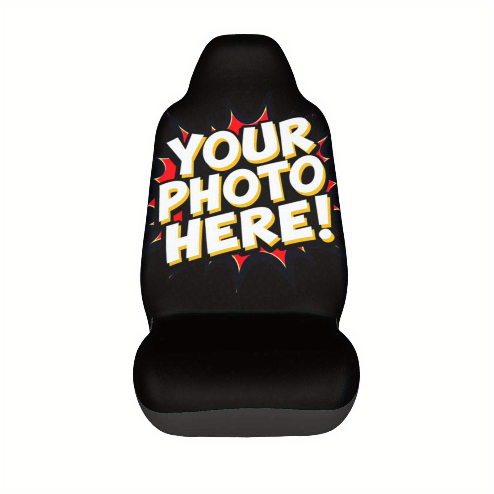 TEMU 1pc/ 2pcs, Customizable Car Seat Decoration Set, Suitable For Most Car Models, New Year, Birthday Decoration Seat Cover Gift, Car Interior