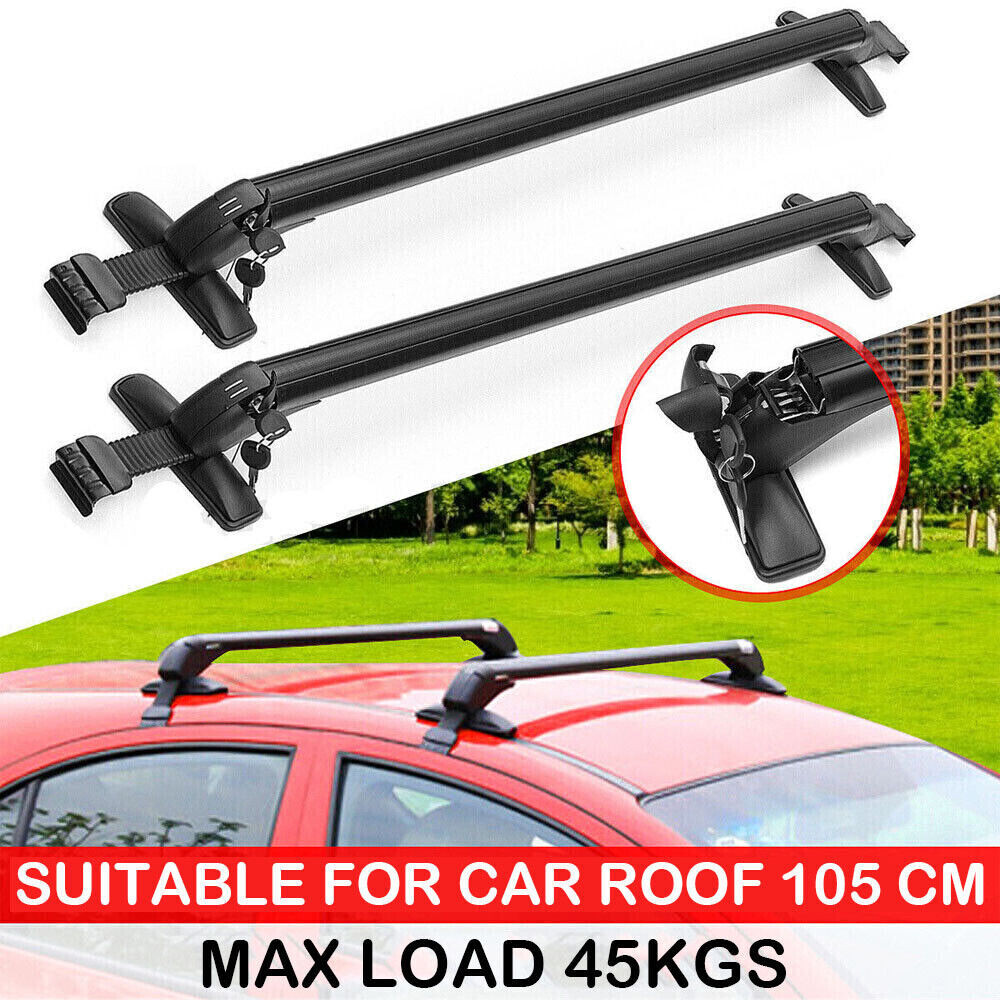 TEMU Universal Car Top Roof Rack Cross Bar 41" Luggage Carrier Aluminum W/ Anti Theft Lock