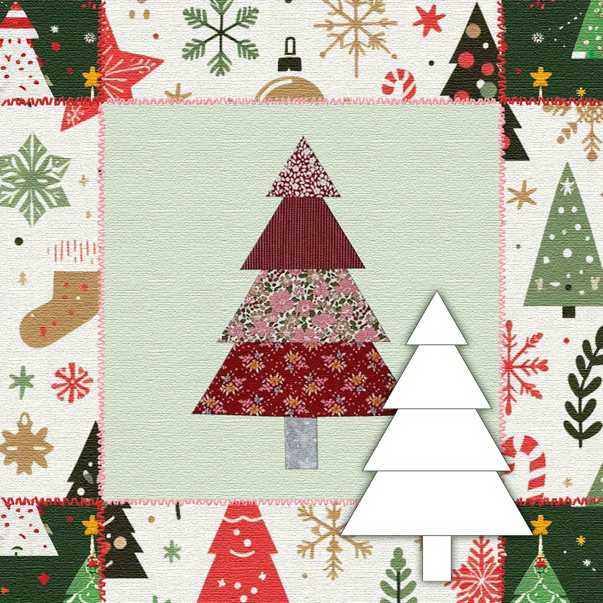 TEMU Acrylic Christmas Tree Template And Handmade Mold - Tools Featuring A Christmas Tree Shape, Suitable For , Fabric Shaping, Bedding, And Garment