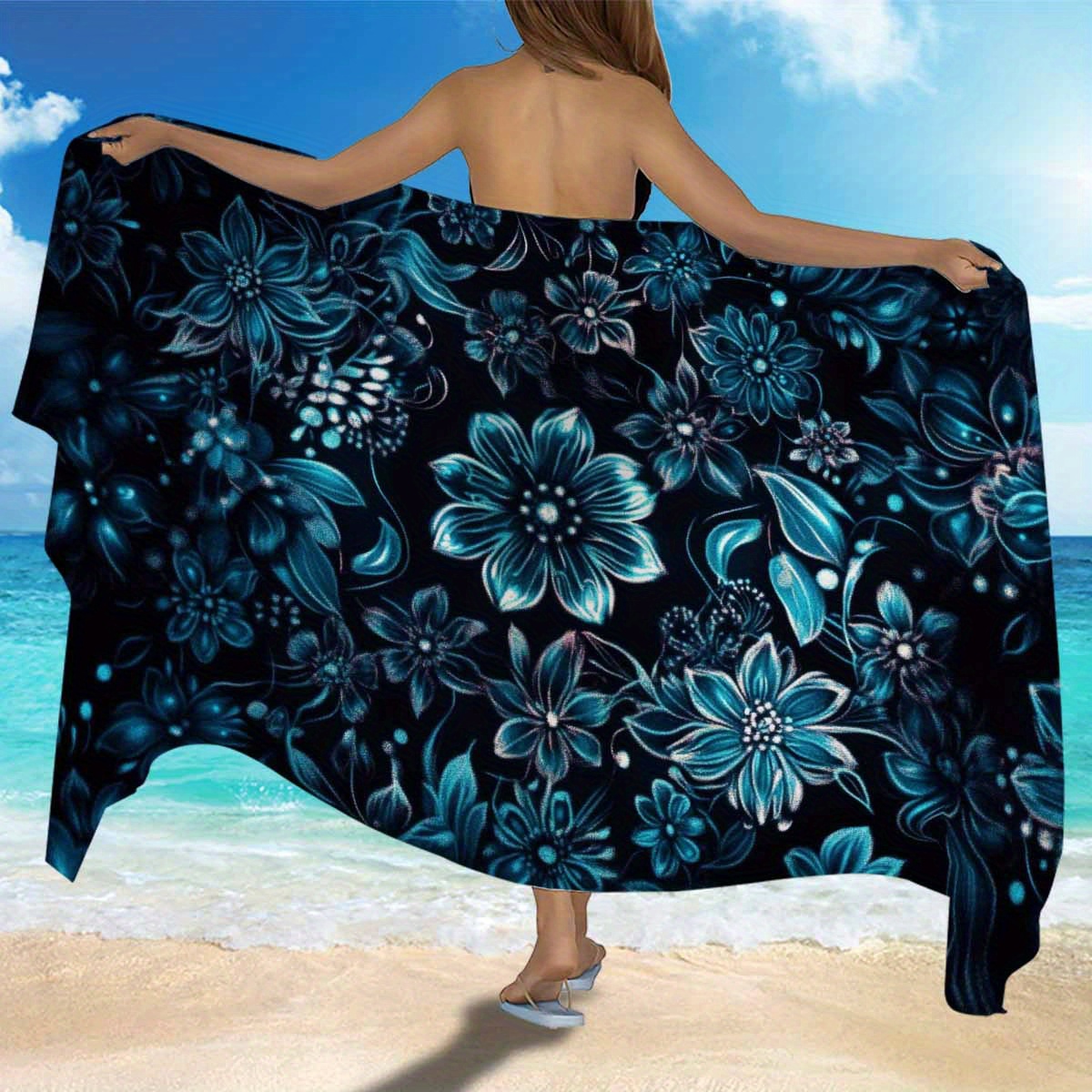 Traje Vestidos Toalla Para Playa Poncho De Toalla De Playa De Bata