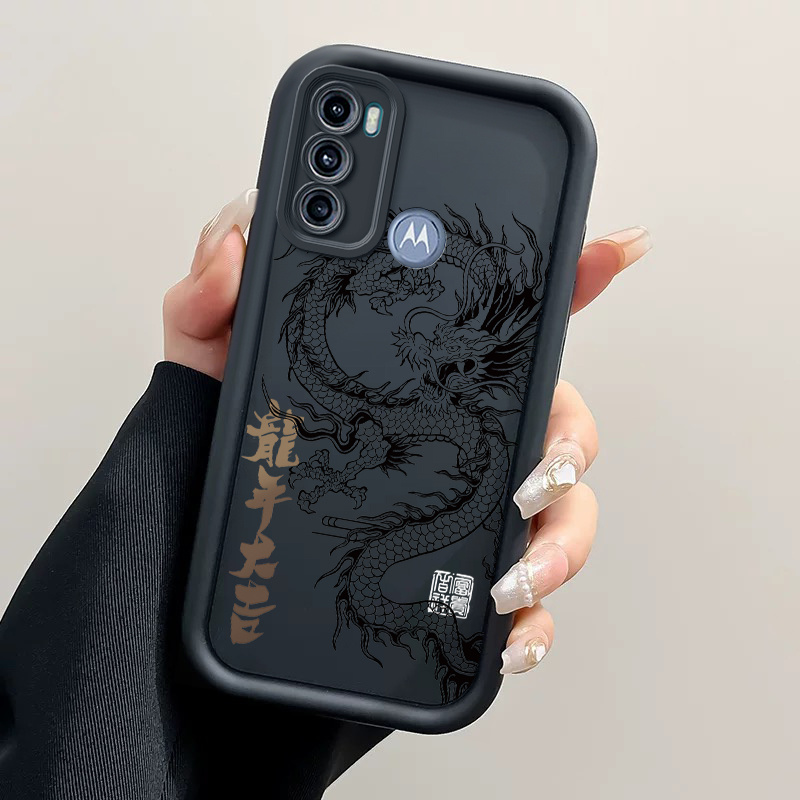 TEMU Phone Case Suitable For Moto G60 Tpu Casing Protective Trend Cool Dragon Pattern Shockproof Shell Cover
