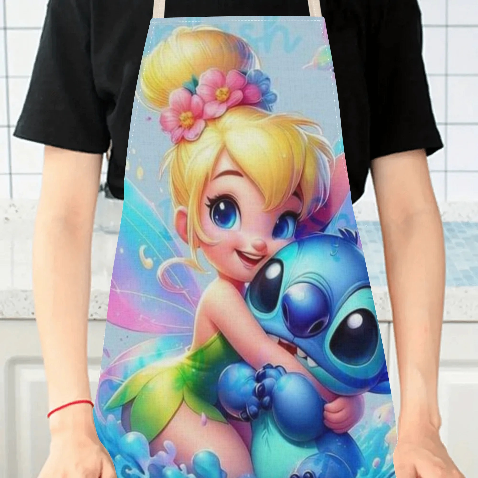 disney   a stylish waterproof apron featuring adorable cartoon designs of  ,  ,  ,  , and more.   beautiful and fashionable, with a simple and elegant style, suitable for hotels, supermarkets, restaurants, fru hops, bubble tea stands, and   home use. details 3