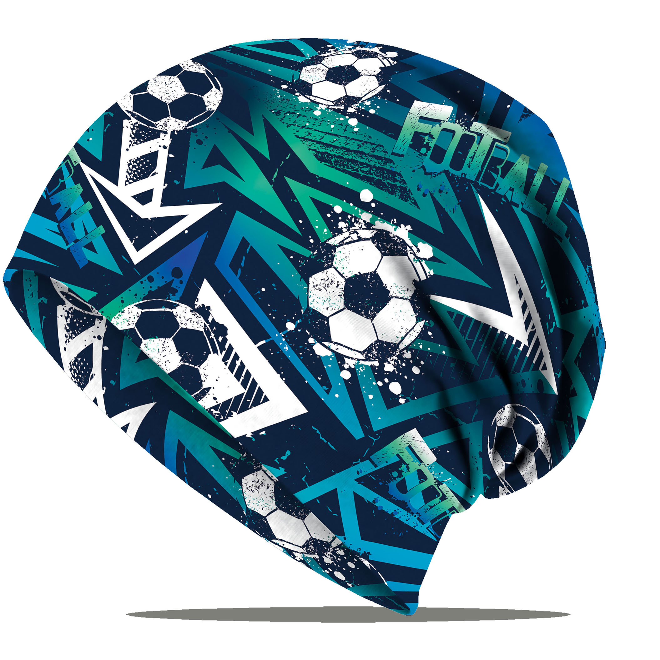 TEMU Vibrant Color Soccer Print, New Fashionable Hat, Unisex, , Trendy Elastic Cap, Soft Beanie, Cap, Machine Washable, Suitable For Teacher's Day,