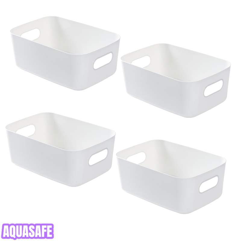 TEMU 4 pezzi Cesti portaoggetti da tavolo portatili, Cesti portaoggetti per snack per bagno, cucina, dormitorio, Scatole portaoggetti multifunzionali