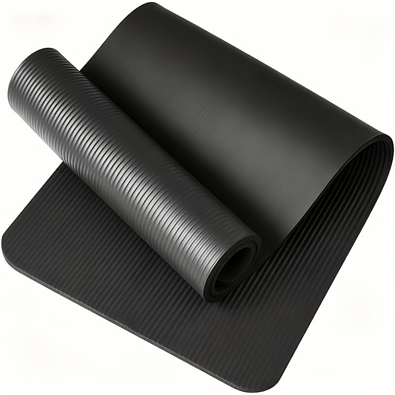 TEMU Tapis de yoga de fitness épais 5 mm, long et large, antidérapant et résistant à l', adapté au yoga, au Pilates, aux entraînements et à diverses