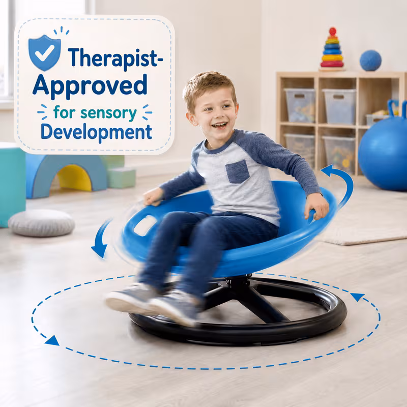 spinning sensory chair outdoor athletics red blue durable plastic and metal materials suitable for and adhd patients enhances coordination and attention Product details 6