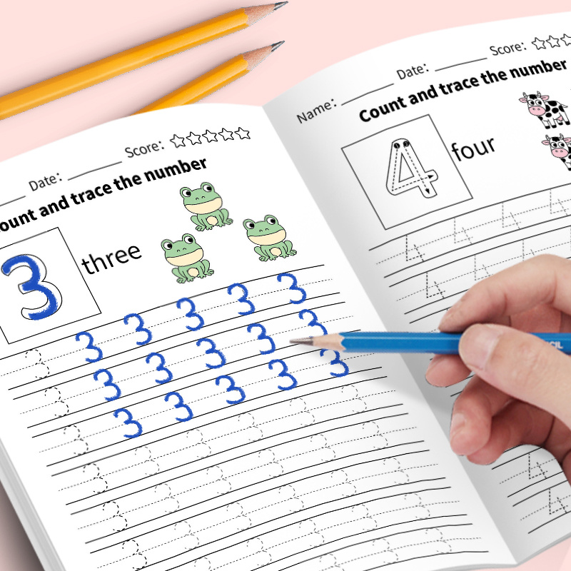 Number Handwriting Practice Workbook for Kids, Addition & Subtraction