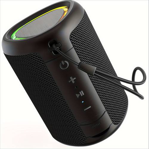 portable wireless speaker outdoor speakers with lights powerful sound all day playtime aux tf card input bt 5 3 tws paring speaker small wireless speaker for outdoor gift ideas
