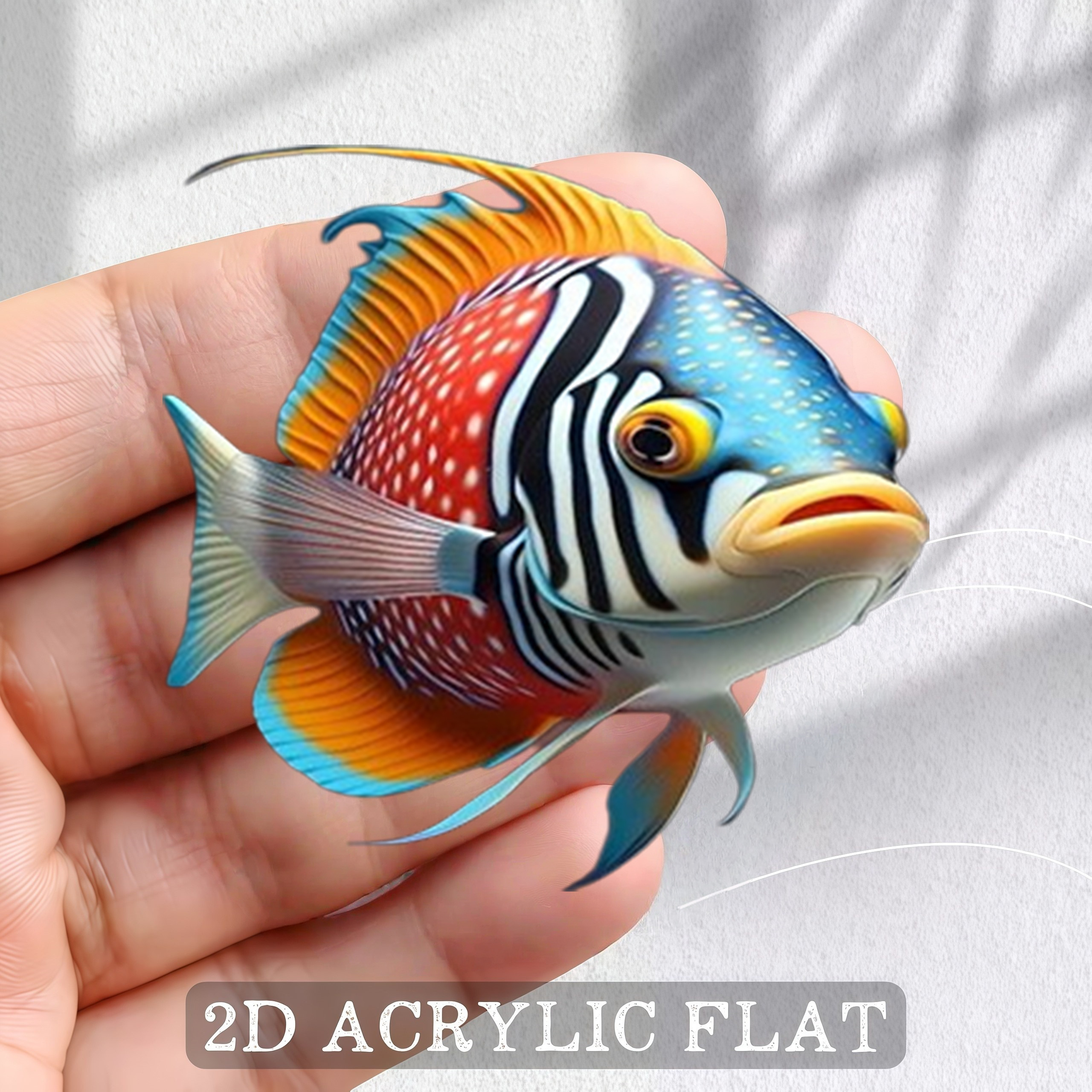 TEMU 1pc 2d Flat Printed Refrigerator Magnet Decorative Sticker, Refrigerator Magnet, Bright And Long-, Stable Adsorption And Not Easy To Fall Off,