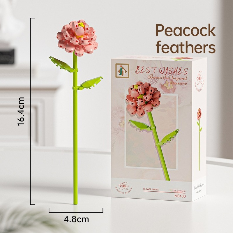 DIY Assembly Building Blocks Flower Bouquet Toy