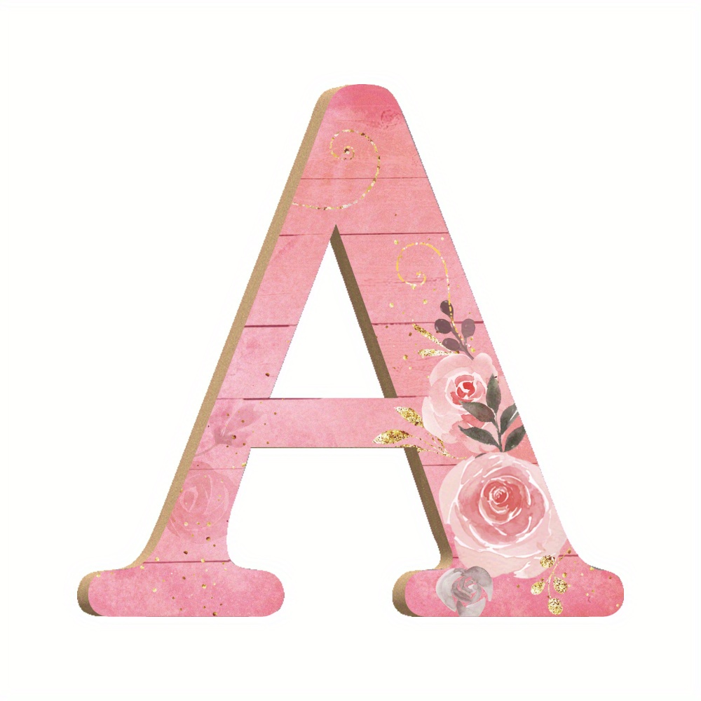 TEMU Un adorno decorativo de madera de Putuo con un diseño floral rosa, para el hogar, la , y el café. decoración de una opción de regalo para