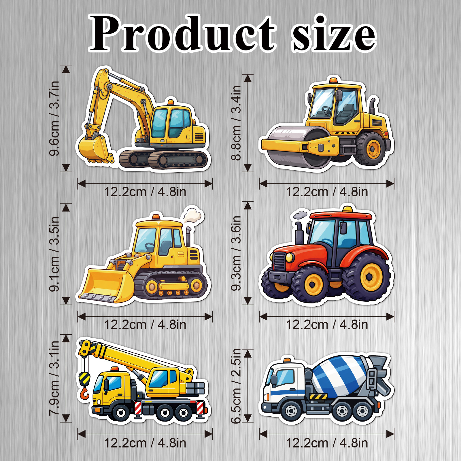 TEMU 2d Flat 6pcs Refrigerator Magnets Reusable Car Magnets Transportation-themed Cartoon Fridge Magnets Home Holiday Party Decorations Creative