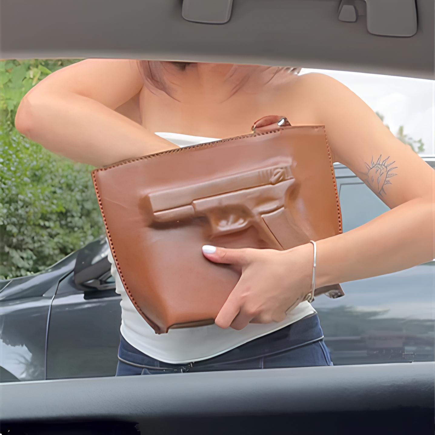 fashion womens envelope clutch crossbody bag 3  gun handbag fashion pistol   clutches preppy style vintage messenger