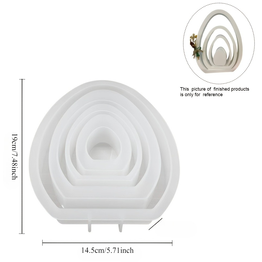 3d Layered Silicone Molds | Hollow Egg Figurine Molds For Plaster Resin Art, Crafts, , Table Centerpieces | Dtoho Brand, Non-electric