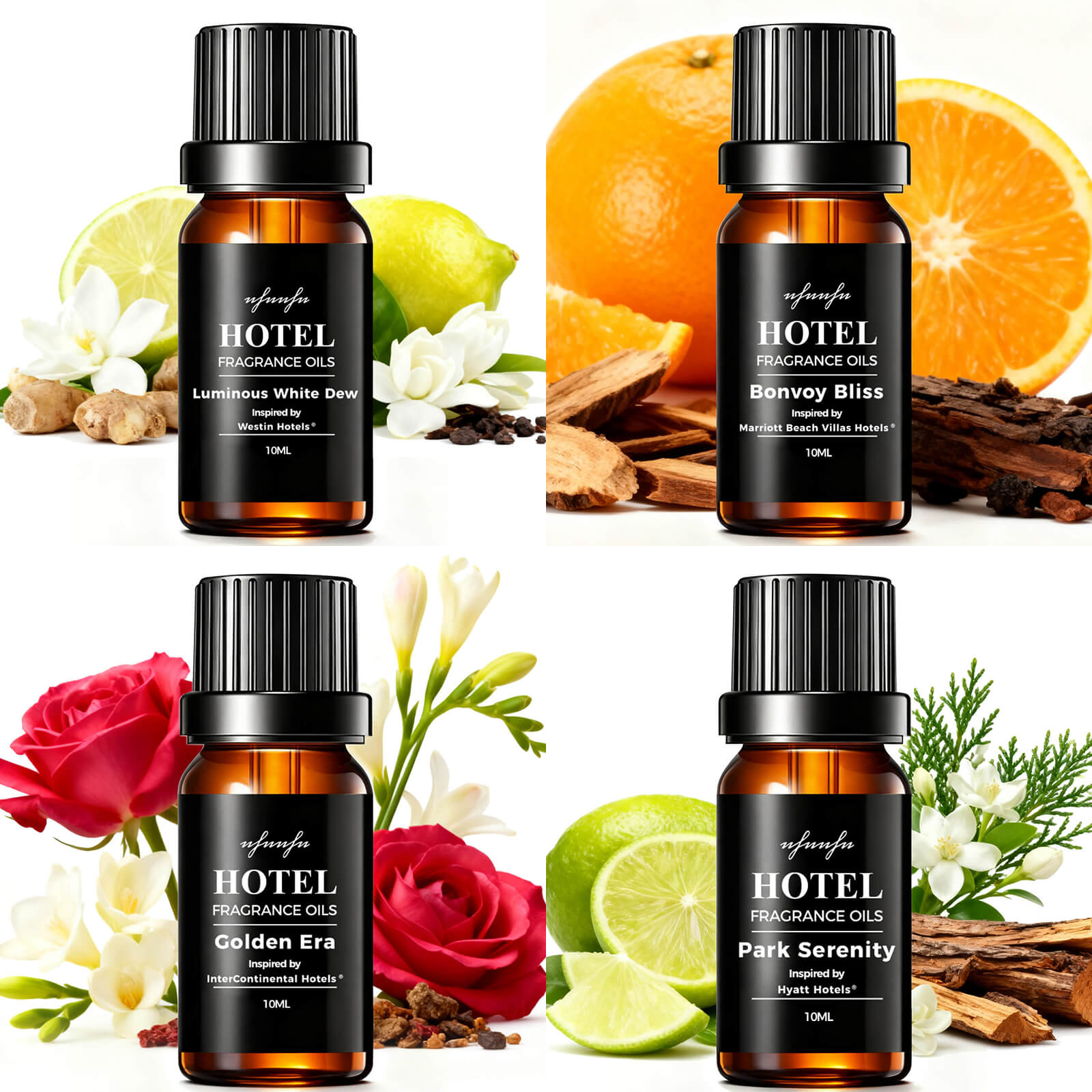 TEMU Top 4 Inspired Essential Oils, Diffuser Oils For Diffuser For Home, Pure Diffuser Oil Gift Set, & For Diffuser - 4x10ml - Local Warehouse -