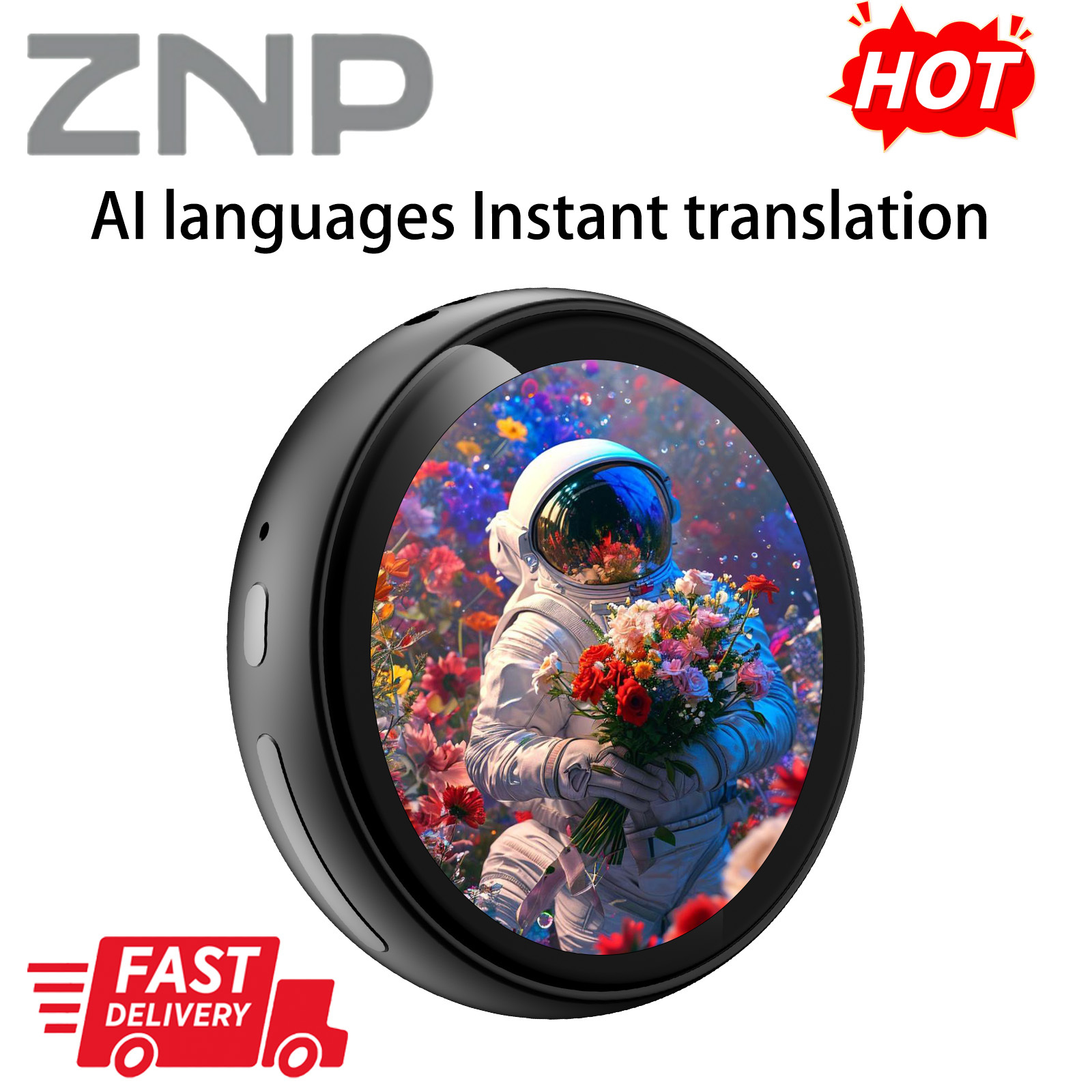 Znp Z01 Translator, 60 Languages Offline And Online Translation, Wireless , Ultra-portable Design, Semi-intelligent Assistant For Business Travel And Language Learning