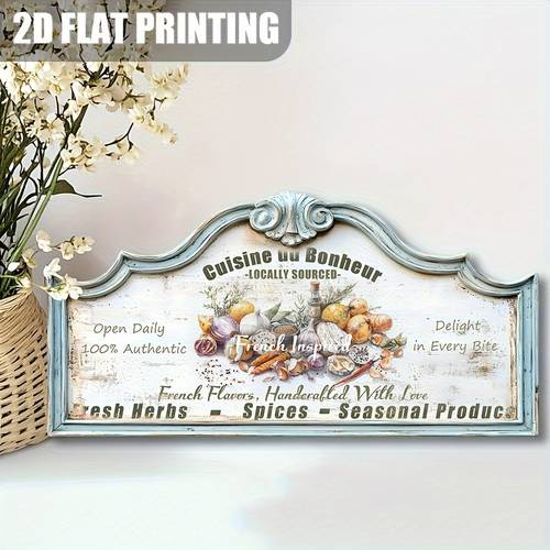 2d flat 2d plane 1pc of vintage kitchen plaque wooden wall decoration with and suitable for decoration living room bedroom porch etc durable wooden hanging picture 11 holiday decorations