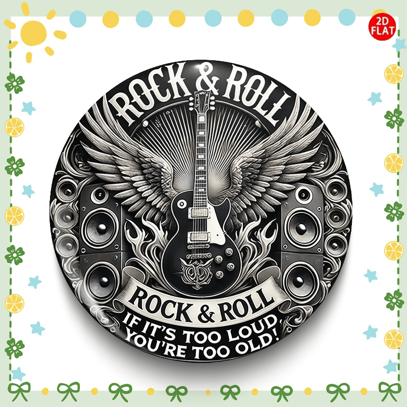 Rock Guitar Classic Fashion Brooch/pin/badge (2d Flat), With Jeans, Clothes, Backpacks, And Hats, Suitable For Collecting Small Additions, Is An Ideal Gift For Festivals, Events, And Gatherings