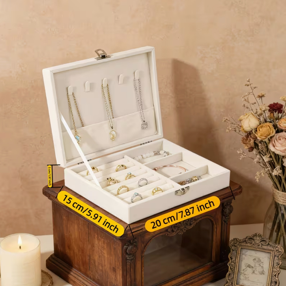 Value Set: 10 Transparent Storage Bags + 1 Jewelry Box