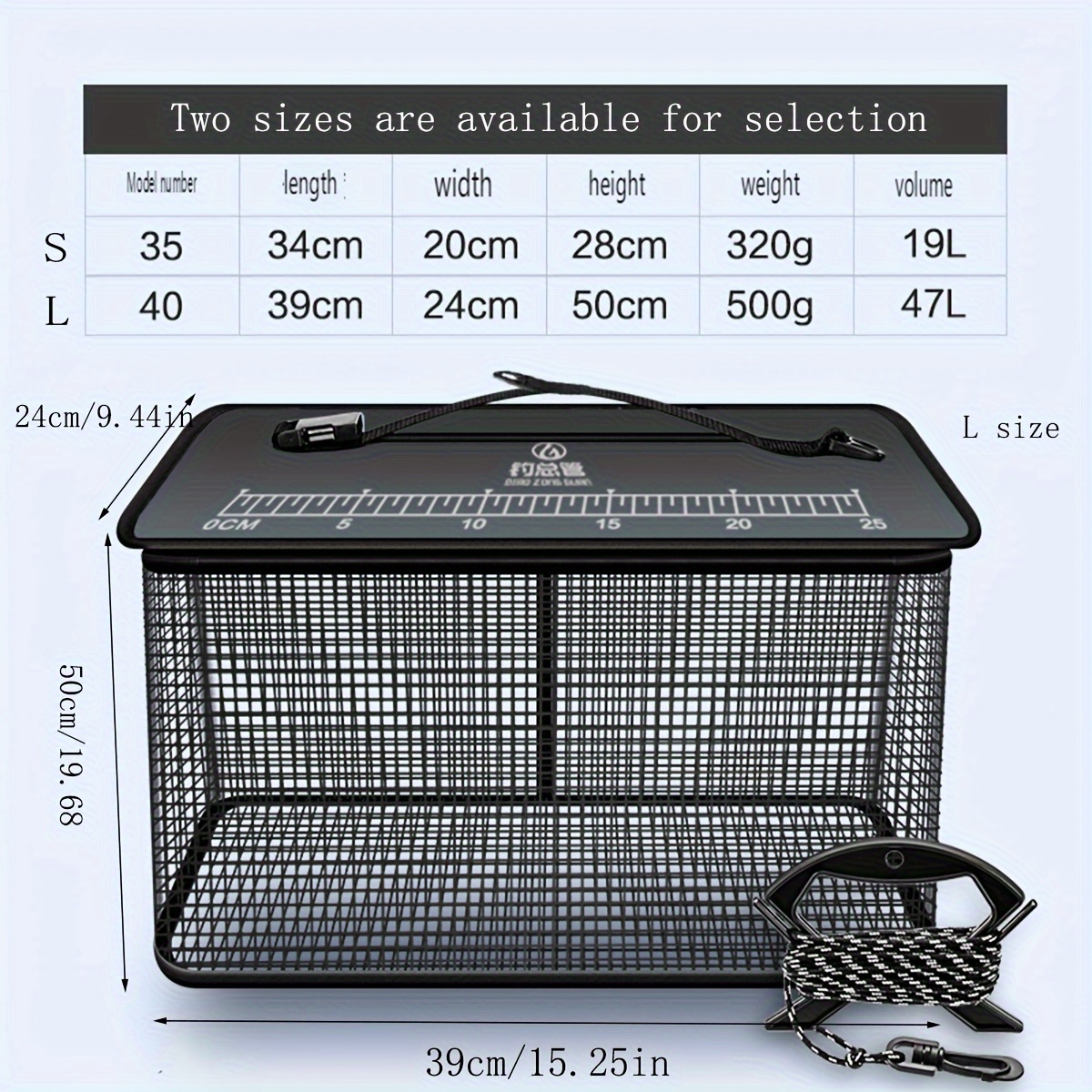 foldable floating cage, rubber coated fish basket, sea live fish catch protector, hanging fishing cage, minnow bait bucket minnow trap Product details 2