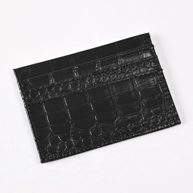 Women's Mini Ultra-thin Credit Card Holder, Student Id And Bus Card Bag, Crocodile Pattern Card Case