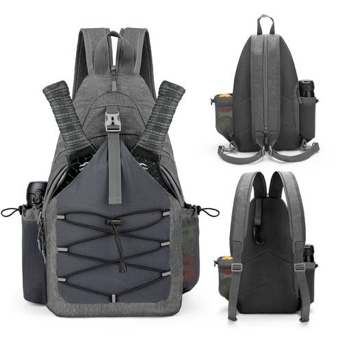 unisex pickleball training chest bag for men women paddle slot multi compartment