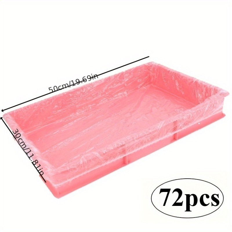 TEMU 72 pezzi Fodere per Gabbie Monouso Trasparenti Multimisura per , Cricaloscioli e Piccoli Animali Domestici - Sacchetti di Plastica Facili da