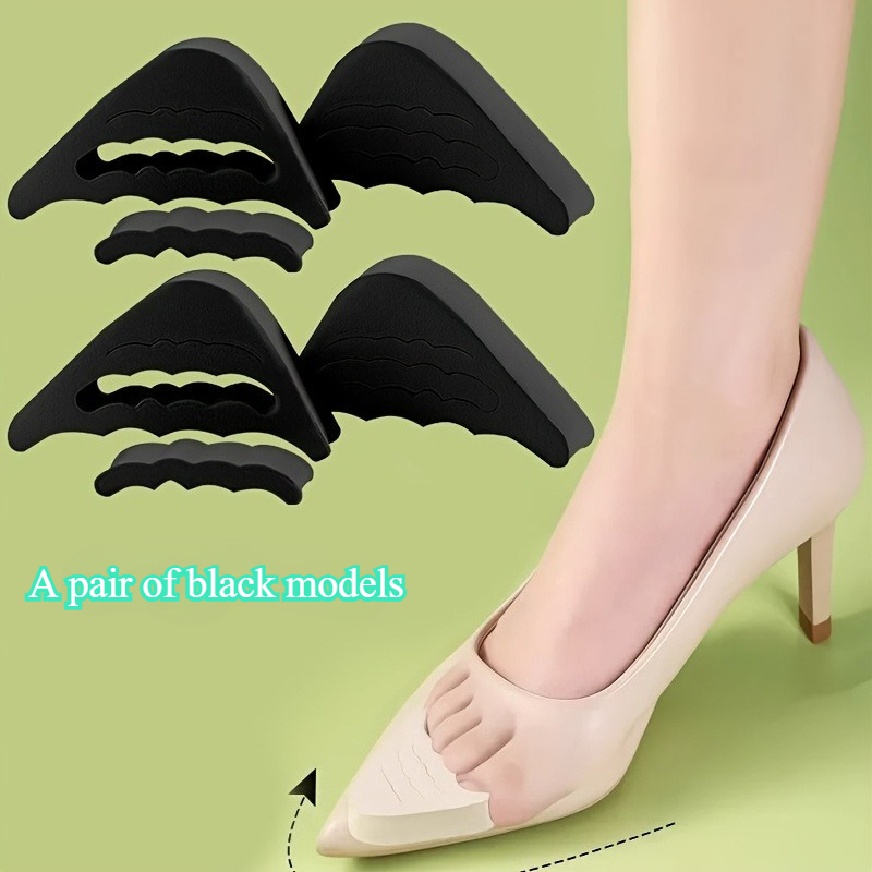 TEMU A Pair Of Adjustable Gel Cushioning Insoles, Non-slip, Wear-resistant, And Soft Shoe Pads With Forefoot And Heel Protection. Universal Half-sole