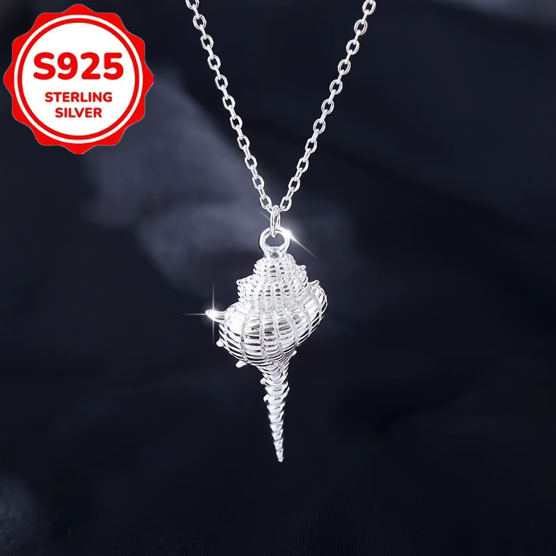 TEMU Collier avec pendentif en argent S925, hypoallergénique et rétro minimaliste, parfait pour un usage . Cet accessoire est un cadeau idéal , les