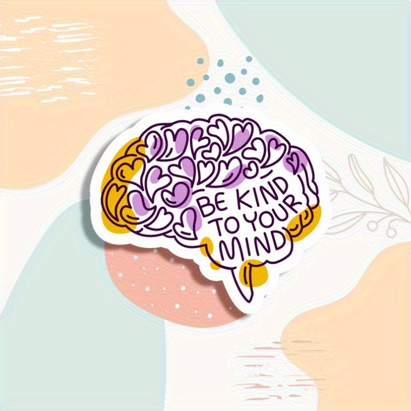 Image of Sticker, Mental Health Sticker, Water Bottle Sticker, Laptop Sticker, Mental Health Awareness, Positivity Sticker