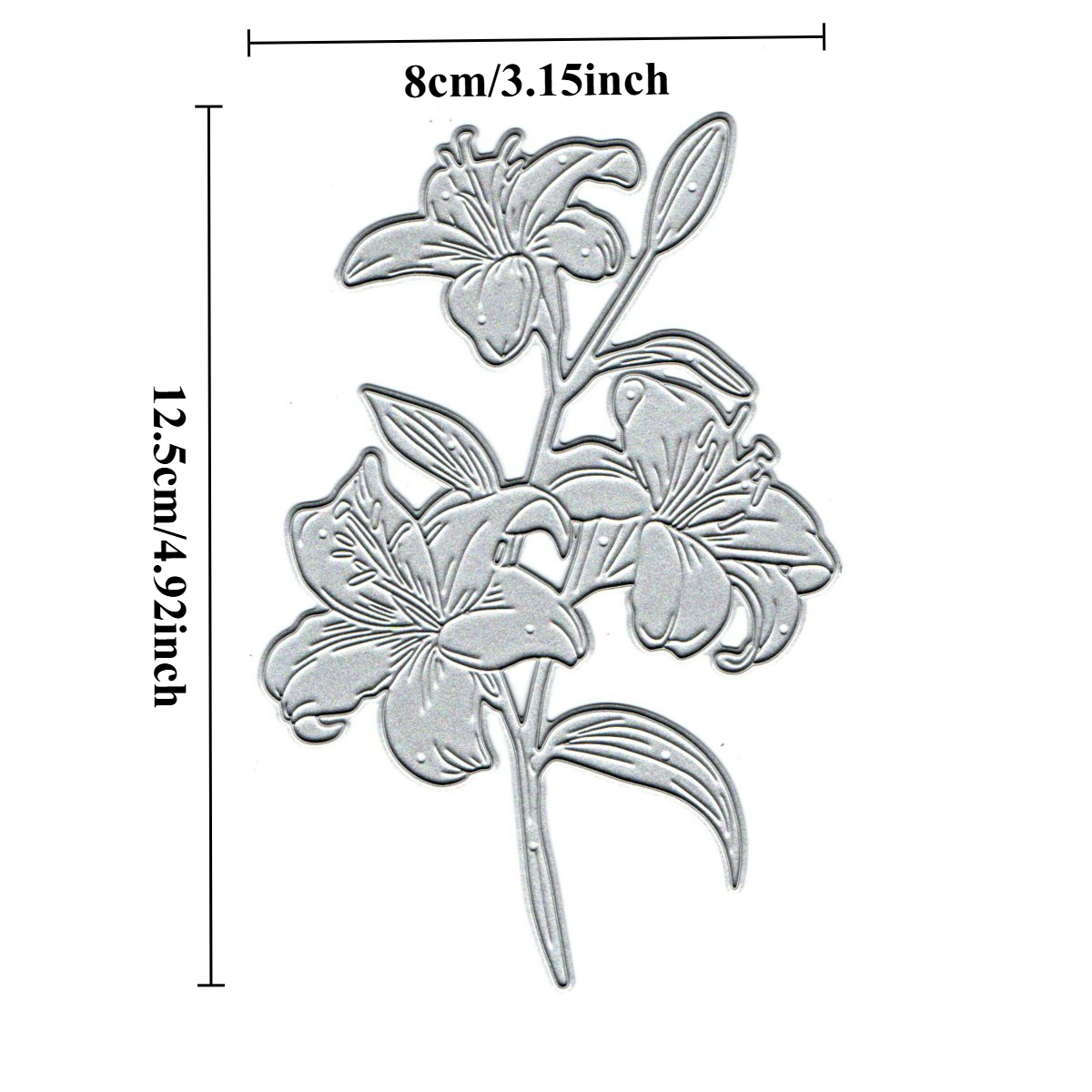 E-shop Original Metall Schneidstempel für Lilienblüten, Planner Messer Stempel Materialien, Schneidebuch, Prägungs Schneidstempel, Metallformen für