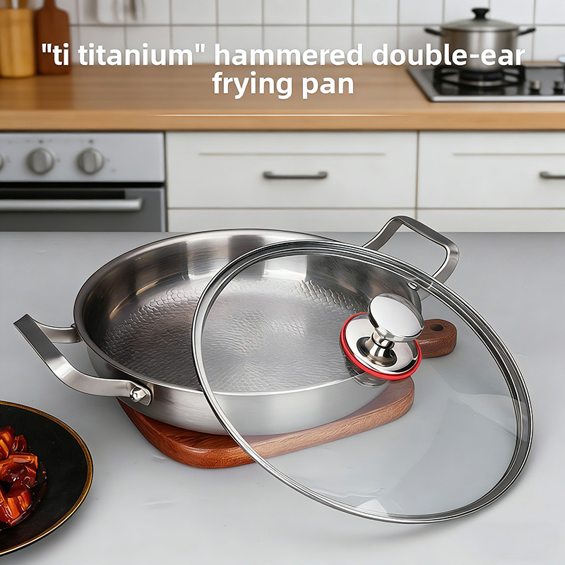 12.6 Inch Premium Titanium Nonstick Structure Durable Sturdy Easy To Clean Suitable For Rv Home And Outdoor Cooking