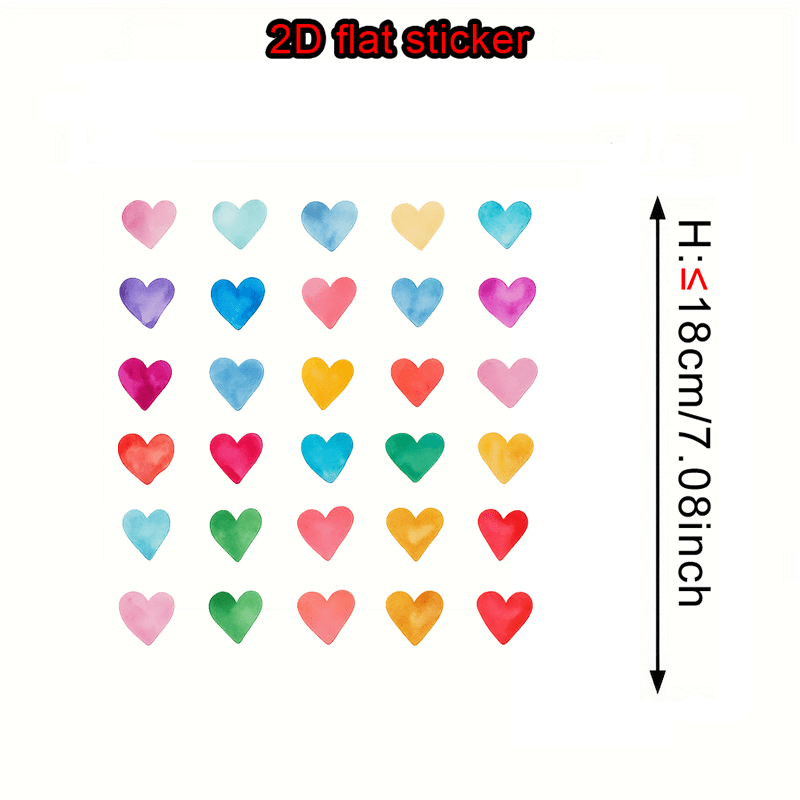 TEMU 1pc Colorful Heart Heat Transfer Iron-on Patch, Suitable For T-shirts, Sweatshirts, Jeans, And Diy Throw Pillows, Durable And Washable, Adds