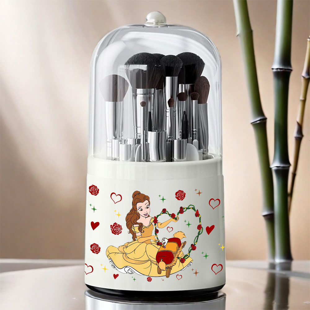 1pc     360 rotating makeup organizer multifunctional plastic desktop  e cabinet for brushes pens and accessories ideal for     table desk   Product details 1