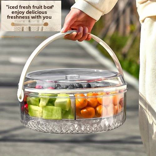 portable large capacity container for preserving fruits sealed beverage ice bucket for outdoor use suitable for fruit beer and ice cubes