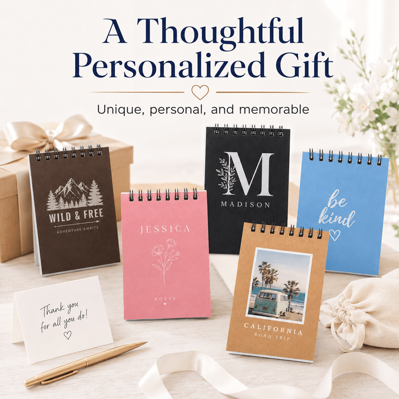 Personalized A7 Notebook, Custom Text/Logo/Photo, Portable Notepad