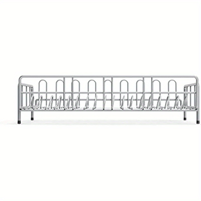 large capacity   metal dish drying rack with 18 dish slots 9 mug hooks foldable space saving design non slip rubber feet no assembly needed for kitchen countertop or cabinet storage 16 38x12 59x4 72 inches kitchen dish drying rack   sturdy construction home cooks Product details 1