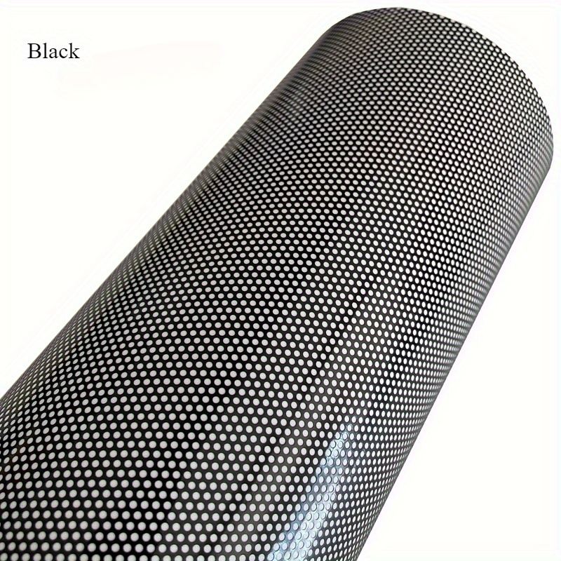 1 Roll Black Perforated Vinyl Privacy Film - 1 Way Vision, Window Decal For Car & Home, Contemporary Style, Pvc/vinyl Material