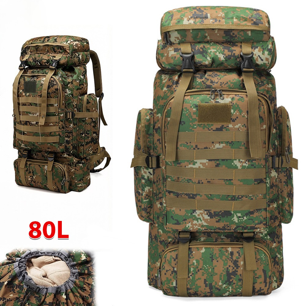 1pc 80-litre Men's Outdoor Rucksack - A Durable Hiking Rucksack Suitable For Mountaineering, Camping And Travel; A Large-capacity Everyday Rucksack For Outdoor Activities