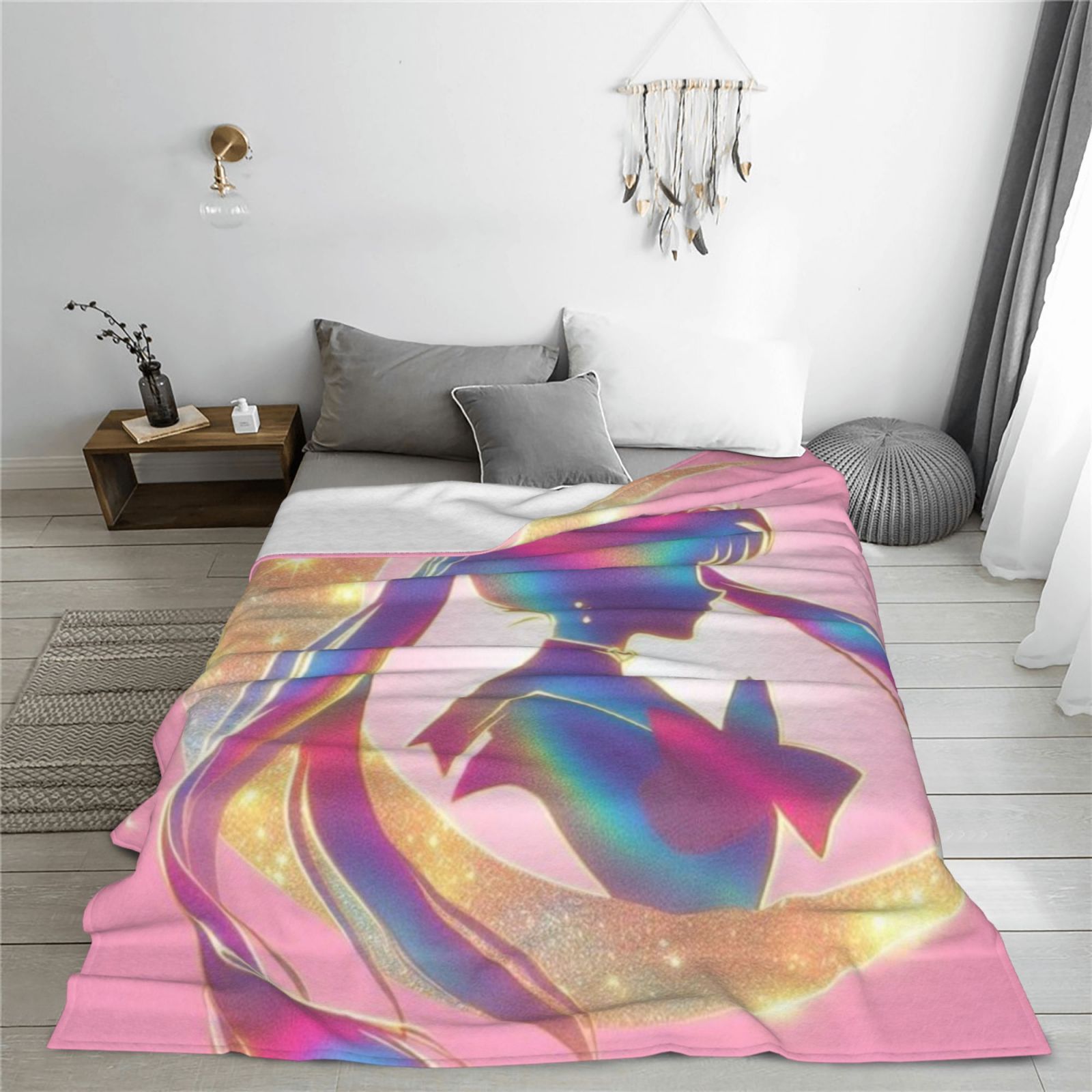 TEMU Printed Fleece Blanket - Oversized, , Fluffy And Warm Throw Blanket For Sofa, Bed, Suitable For All .