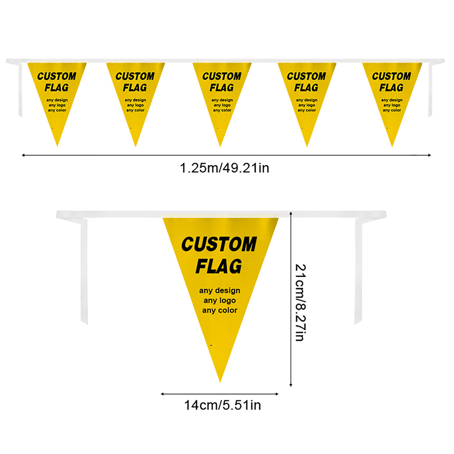 TEMU 5pcs Personalized Custom Triangle Bunting Flags, Custom Text Photo 14x21cm 20x30cm, Wedding Graduation Garden Shop Decor
