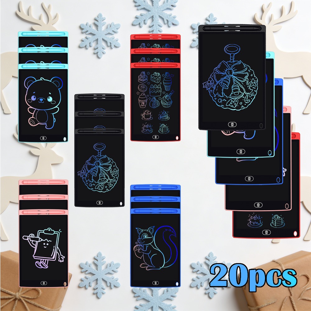 Image of 20pcs 8.5-inch Drawing And Sketching Tablet, Ideal For Math Practice, Handwriting, And Art; One-button For Reusable Use; Dustproof,, And Won't ; Perfect For , Recess, And Home Use; A Must-have Gift