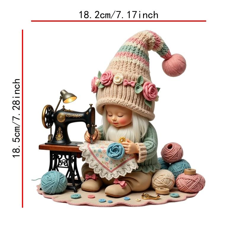 TEMU Iron-on Transfer Vinyl Patches - Cute Sewing-themed Diy Heat Press Stickers With Sewing Machine & Design, Multicolor Iron-on Appliques For