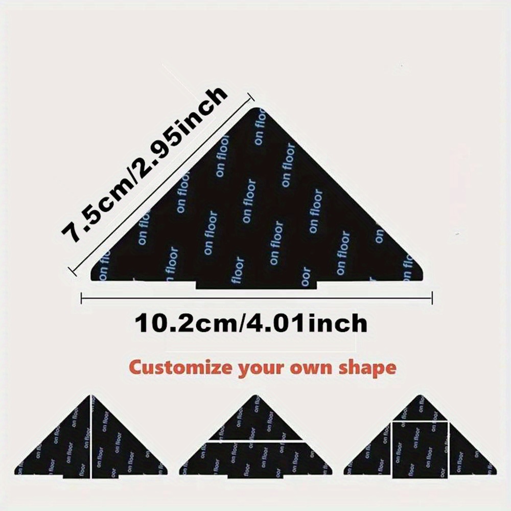 6, 14, 28 шт. наклеек противоскольжения для ковров, моющиеся, предотвращающие скручивание ковров, фиксирующие наклейки для ковров, держатель для угловых подложек. Подробности 1.