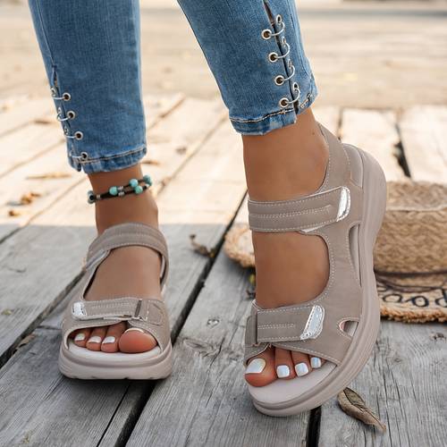 womens premium adjustable strap platform sandals elegant comfortable orthopedic summer casual open toe walking shoes high quality breathable and non slip fashion footwear women shoes