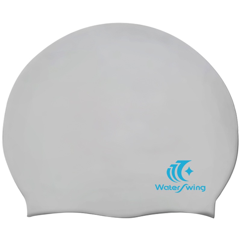 Solid Color Silicone Swim Cap for Adults