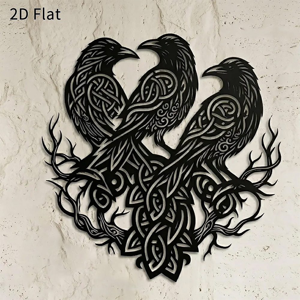 TEMU 2d Flat - 1pc Celtic Acrylic Wall Decor 2d Flat Nordic Decoration Country Style Sign, Suitable For Home Office Living Room Bedroom Men's Den Or
