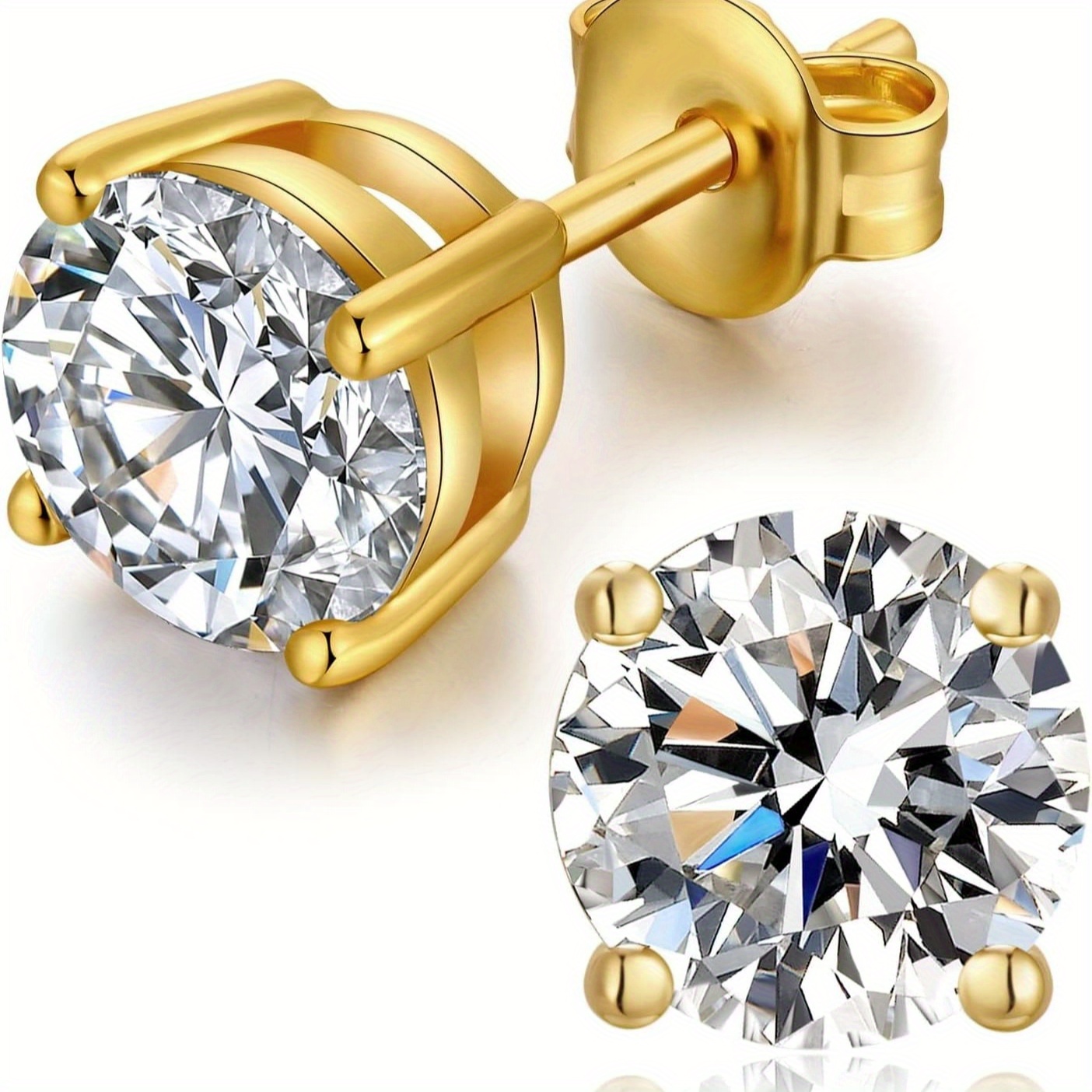 Women's 925 Silver Elegant Synthetic Zircon Stud Earrings